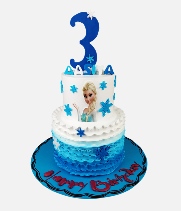 Elsa theme cake